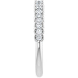 10K Gold Square Natural Diamond Woven-Design Anniversary Band – 1/3–1 1/3 CTW - White Gold - view 4