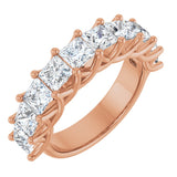 10K Gold Square Lab-Grown Diamond Woven-Design Anniversary Band – 1 3/8–4 CTW - Rose Gold