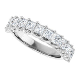 10K Gold Square Lab-Grown Diamond Woven-Design Anniversary Band – 1 3/8–4 CTW - White Gold - view 5