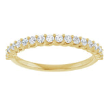 10K Gold Round Natural Diamond Woven-Design Anniversary Band – 1/8–1/3 CTW - Yellow Gold - view 3