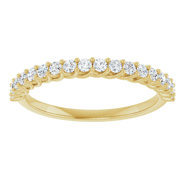 10K Gold Round Lab-Grown Diamond Woven-Design Anniversary Band – 1/8–1/3 CTW - Yellow Gold - view 3