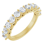 10K Gold Round Lab-Grown Diamond Woven-Design Anniversary Band – 1/2–1 1/3 CTW - Yellow Gold