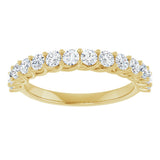 10K Gold Round Lab-Grown Diamond Woven-Design Anniversary Band – 1/2–1 1/3 CTW - Yellow Gold - view 3