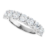 10K Gold Round Lab-Grown Diamond Woven-Design Anniversary Band – 1 1/2–3 CTW - White Gold - view 5