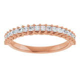 10K Gold Square Natural Diamond Woven-Design Anniversary Band – 1/3–1 1/3 CTW - Rose Gold - view 3