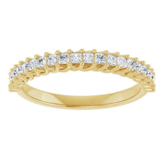 10K Gold Square Lab-Grown Diamond Woven-Design Anniversary Band – 1/3–1 1/4 CTW - Yellow Gold - view 3
