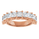 10K Gold Square Lab-Grown Diamond Woven-Design Anniversary Band – 1 3/8–4 CTW - Rose Gold - view 3