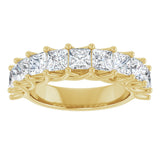 10K Gold Square Lab-Grown Diamond Woven-Design Anniversary Band – 1 3/8–4 CTW - Yellow Gold - view 3