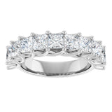 10K Gold Square Lab-Grown Diamond Woven-Design Anniversary Band – 1 3/8–4 CTW - White Gold - view 3