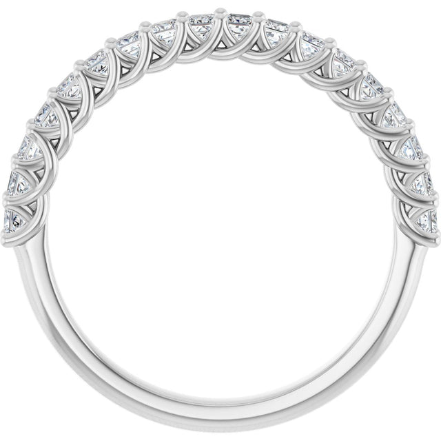 Platinum Square Natural Diamond Woven-Design Anniversary Band – 1/2–1 1/3 CTW - view 2