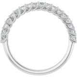 10K Gold Square Natural Diamond Woven-Design Anniversary Band – 1/3–1 1/3 CTW - White Gold - view 2