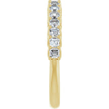 14K Gold Asscher Natural Diamond Woven-Design Anniversary Band – 3/4–1 1/8 CTW - Yellow Gold - view 4