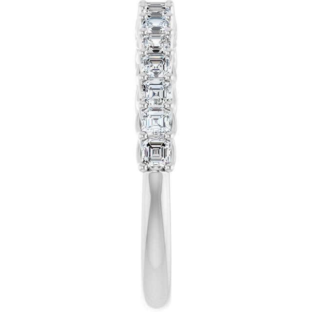 Platinum Asscher Natural Diamond Woven-Design Anniversary Band – 3/4–1 1/8 CTW - view 4