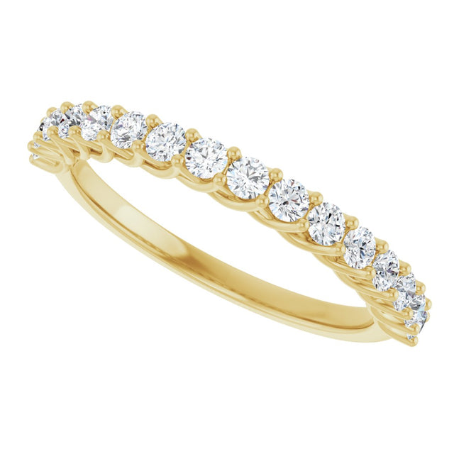 10K Gold Round Lab-Grown Diamond Woven-Design Anniversary Band – 1/2–1 1/3 CTW - Yellow Gold - view 5