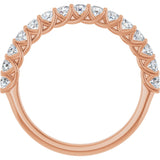 10K Gold Round Lab-Grown Diamond Woven-Design Anniversary Band – 1/2–1 1/3 CTW - Rose Gold - view 2