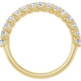 10K Gold Round Lab-Grown Diamond Woven-Design Anniversary Band – 1/2–1 1/3 CTW - Yellow Gold - view 2