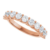 10K Gold Round Natural Diamond Woven-Design Anniversary Band – 3/8–1 1/3 CTW - Rose Gold - view 5