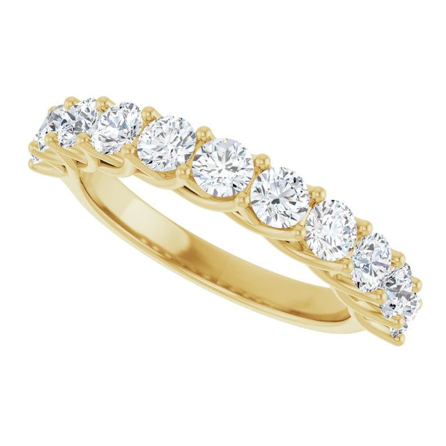 10K Gold Round Lab-Grown Diamond Woven-Design Anniversary Band – 1/2–1 1/3 CTW - Yellow Gold - view 5