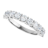 10K Gold Round Lab-Grown Diamond Woven-Design Anniversary Band – 1/2–1 1/3 CTW - White Gold - view 5