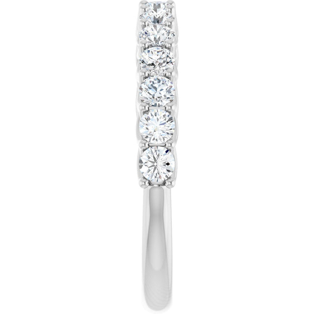 Platinum Round Lab-Grown Diamond Woven-Design Anniversary Band – 1/2–1 CTW - view 4