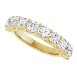 10K Gold Round Lab-Grown Diamond Woven-Design Anniversary Band – 1 1/2–3 CTW - Yellow Gold - view 5