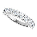 10K Gold Round Lab-Grown Diamond Woven-Design Anniversary Band – 1 1/2–3 CTW - White Gold - view 5