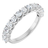 10K Gold Round Lab-Grown Diamond Woven-Design Anniversary Band – 1/2–1 1/3 CTW - White Gold