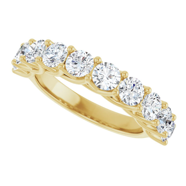 10K Gold Round Lab-Grown Diamond Woven-Design Anniversary Band – 1 1/2–3 CTW - Yellow Gold - view 5