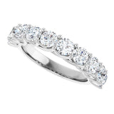 10K Gold Round Lab-Grown Diamond Woven-Design Anniversary Band – 1 1/2–3 CTW - White Gold - view 5