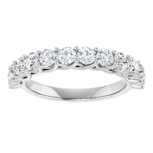 Platinum Round Lab-Grown Diamond Woven-Design Anniversary Band – 1/2–1 CTW - view 3