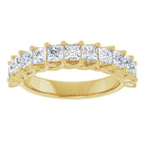 10K Gold Square Natural Diamond Woven-Design Anniversary Band – 1 3/4–3 9/10 CTW - Yellow Gold - view 3