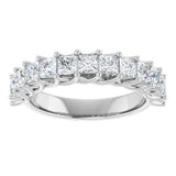 10K Gold Square Lab-Grown Diamond Woven-Design Anniversary Band – 1 3/8–4 CTW - White Gold - view 3