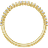 10K Gold Round Lab-Grown Diamond Woven-Design Anniversary Band – 1/8–1/3 CTW - Yellow Gold - view 2