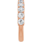 10K Gold Round Lab-Grown Diamond Woven-Design Anniversary Band – 1 1/2–3 CTW - Rose Gold - view 4