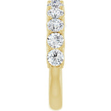10K Gold Round Natural Diamond Woven-Design Anniversary Band – 1 5/8–2 3/4 CTW - Yellow Gold - view 4