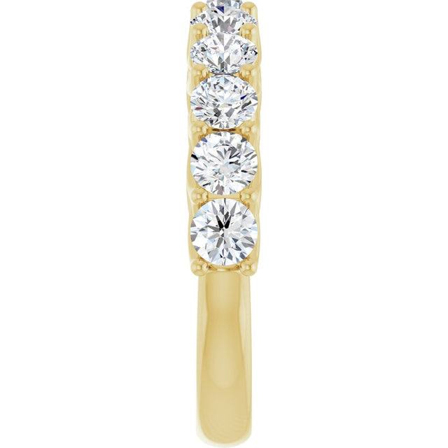 10K Gold Round Lab-Grown Diamond Woven-Design Anniversary Band – 1 1/2–3 CTW - Yellow Gold - view 4