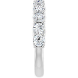 10K Gold Round Lab-Grown Diamond Woven-Design Anniversary Band – 1 1/2–3 CTW - White Gold - view 4