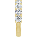 10K Gold Round Lab-Grown Diamond Woven-Design Anniversary Band – 1 1/2–3 CTW - Yellow Gold - view 4