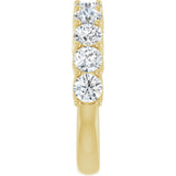 10K Gold Round Natural Diamond Woven-Design Anniversary Band – 1 5/8–2 3/4 CTW - Yellow Gold - view 4