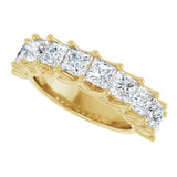 10K Gold Square Natural Diamond Woven-Design Anniversary Band – 1 3/4–3 9/10 CTW - Yellow Gold - view 5