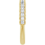 10K Gold Square Natural Diamond Woven-Design Anniversary Band – 1/3–1 1/3 CTW - Yellow Gold - view 4