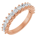 14K Gold Square Natural Diamond Woven-Design Anniversary Band – 1/2–1 1/3 CTW - Rose Gold