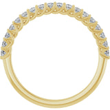 10K Gold Round Natural Diamond Woven-Design Anniversary Band – 1/8–1/3 CTW - Yellow Gold - view 2