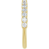 10K Gold Round Natural Diamond Woven-Design Anniversary Band – 3/8–1 1/3 CTW - Yellow Gold - view 4