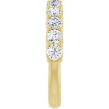 10K Gold Round Lab-Grown Diamond Woven-Design Anniversary Band – 1/2–1 1/3 CTW - Yellow Gold - view 4