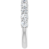 10K Gold Round Lab-Grown Diamond Woven-Design Anniversary Band – 1/2–1 1/3 CTW - White Gold - view 4