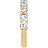 10K Gold Round Lab-Grown Diamond Woven-Design Anniversary Band – 1 1/2–3 CTW - Yellow Gold - view 4