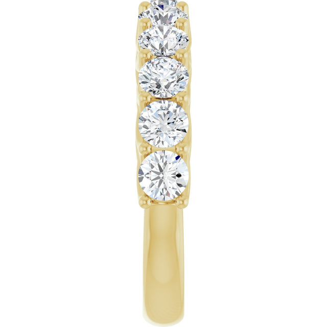 10K Gold Round Lab-Grown Diamond Woven-Design Anniversary Band – 1 1/2–3 CTW - Yellow Gold - view 4