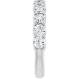 10K Gold Round Lab-Grown Diamond Woven-Design Anniversary Band – 1 1/2–3 CTW - White Gold - view 4