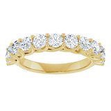 10K Gold Round Lab-Grown Diamond Woven-Design Anniversary Band – 1 1/2–3 CTW - Yellow Gold - view 3